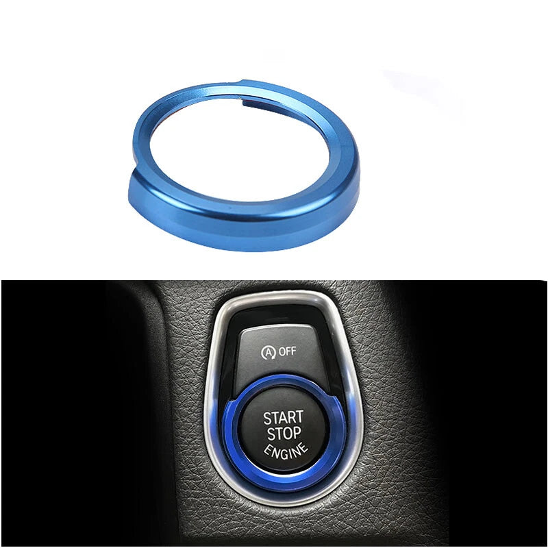 Silver Start Stop Engine Button Switch Cover Trim Fit For BMW 3 Series F30 F20