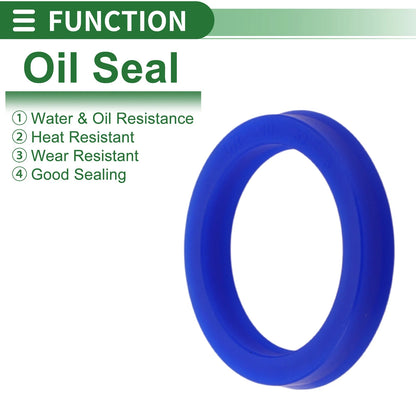 Oil Seal 40x52x8mm Seal Ring Rotary Shaft Seal TPU Blue 5 Pcs