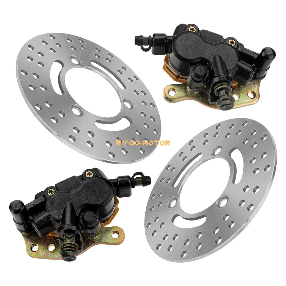 Front Brake Calipers & Brake Rotors for Kawasaki Bayou 400 4x4 (1993–1999)