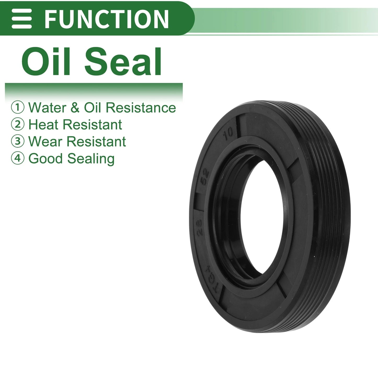 Oil Seal 28x52x10mm Black for Universal