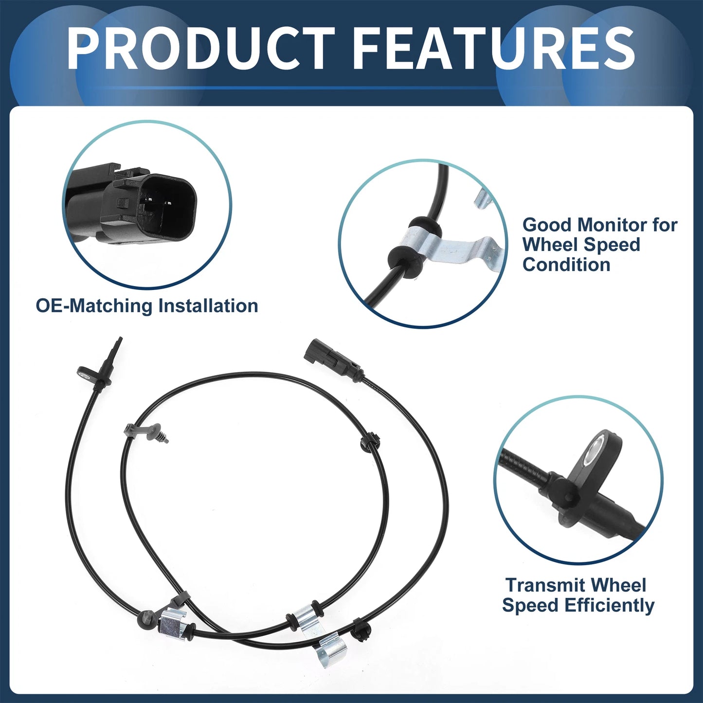 ABS Wheel Speed Sensor for Ford Edge FWD Rear Left (2015-2023)
