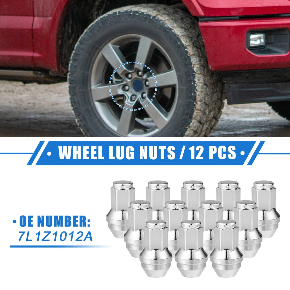 1 Wheel Lug Nuts M14x2.0 for Ford Expedition F-150 (2004-2023)