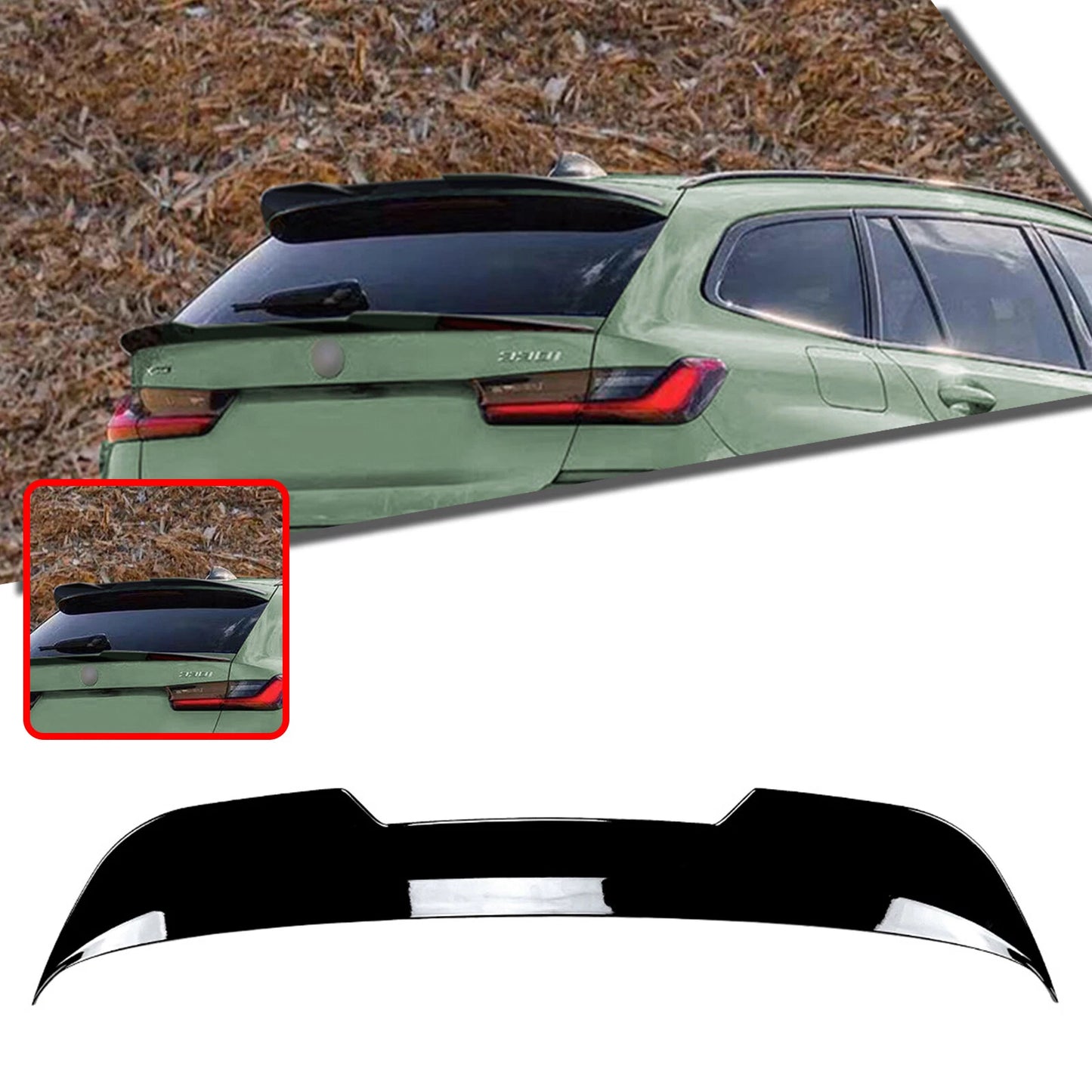 Rear Boot Spoiler for BMW 3 Series G21 (2019-2023) Gloss Black