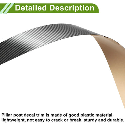 6 x Pillar Window Trim for Chevy Captiva (2006-2015) Carbon Fiber Black