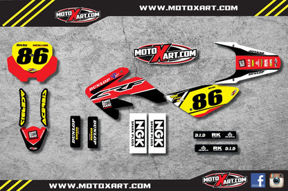 PYRO Style Graphics Kit for Honda CRF 80 (2004-2010) - Stickers & Decals