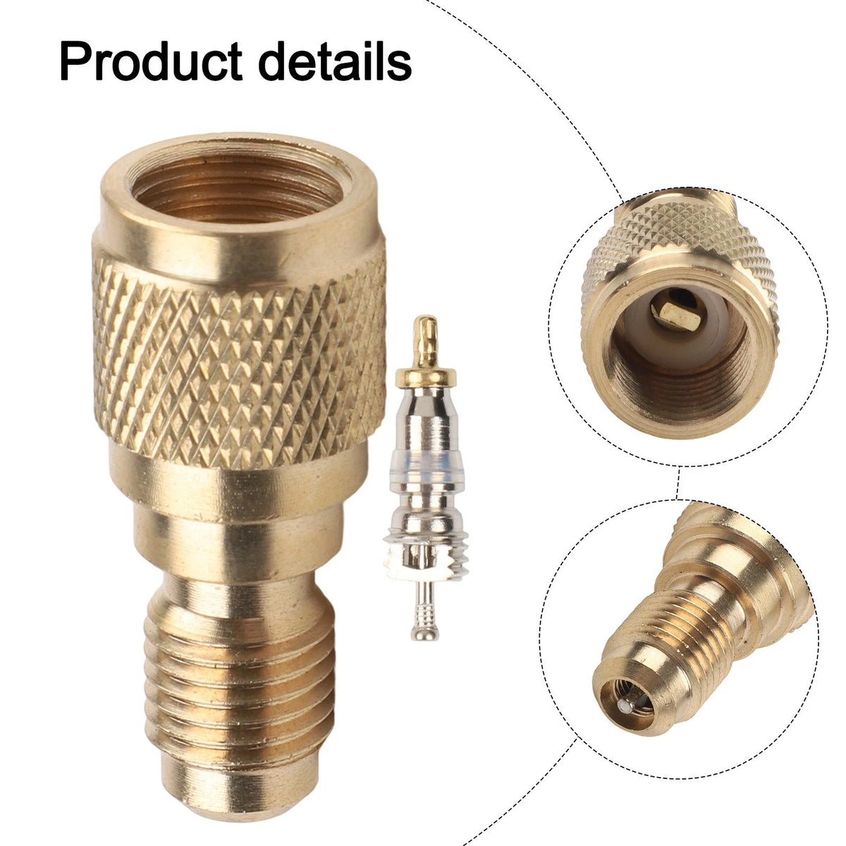 Vacuum Adapter 1/4 Male to 5/16 SAE Female for R410a Mini Split