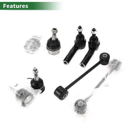 8pcs Front Suspension Kit Outer Tie Rod Ends for Jeep Grand Cherokee (1999-2004)