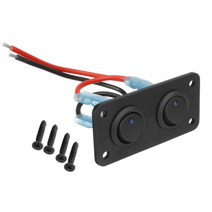 Toggle Rocker Switch Panel for Car Boat Marine RV Truck Blue LED