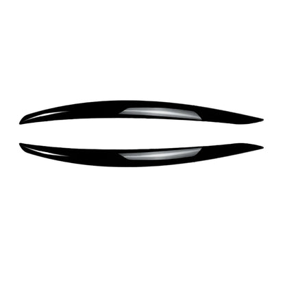 2 x Gloss Black Headlight Eyelid Trims for BMW E90 E92 E93 M3 (2007-2013)