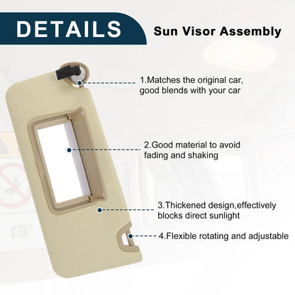 Car Sun Visor with Mirror & Light for Honda Accord (2018-2023)