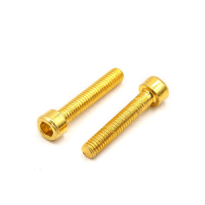 12 x Gold Tone 6mm Hexagon Bolts Screws for Motorcycle