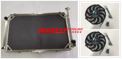 Aluminum Radiator + Fan for Nissan GQ Patrol Y60 4.2L Petrol (1987-1997)