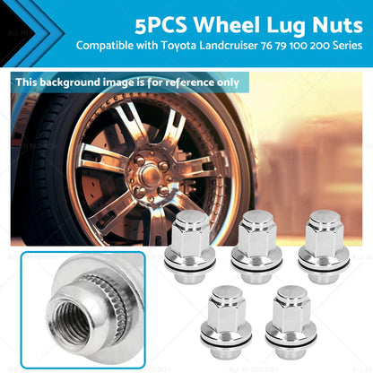 5PCS 14x1.5 Alloy Wheel Lug Nuts for Landcruiser 76 79 100 200 Series