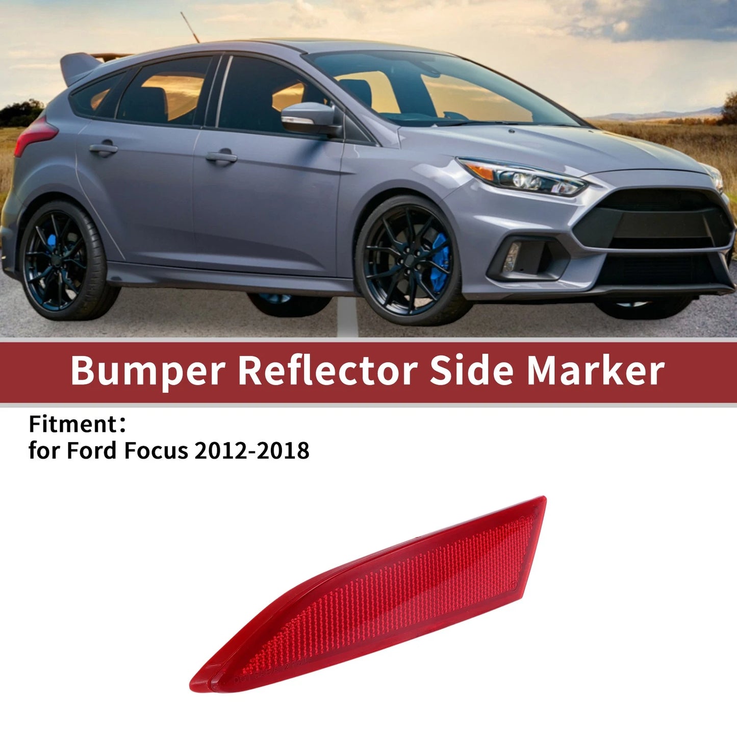 Rear Left Bumper Reflector for Ford Focus (2012-2018)