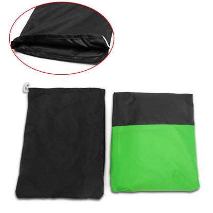 XXXL 180T Black/Green Motorcycle Cover for Honda Goldwing (1100-1800)