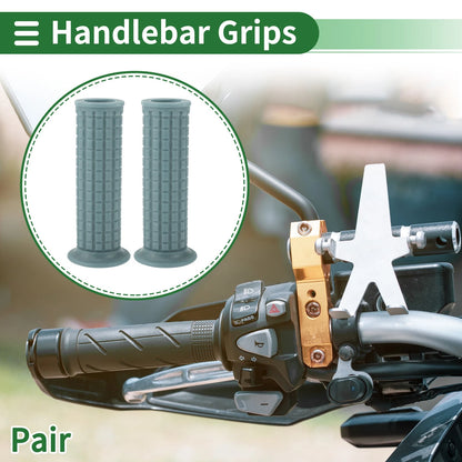 25mm Motorcycle Hand Grips Cover Handle Bar Throttle Grips TPU Gray Blue