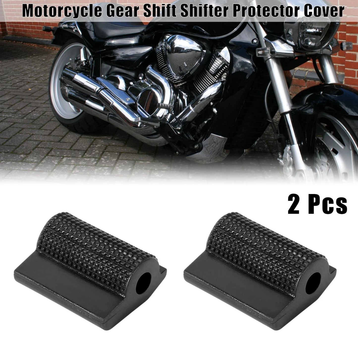2pcs Black Gear Shift Shifter Protector Cover Anti Slip for Motorcycle