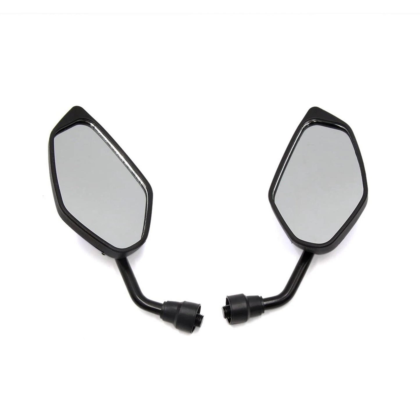 Pair / 2 x / Adjustable Polygon Rear Side View Mirror for Motorcycle Scooter