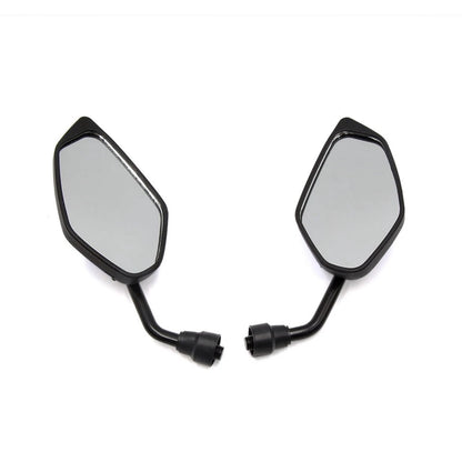 Pair / 2 x / Adjustable Polygon Rear Side View Mirror for Motorcycle Scooter