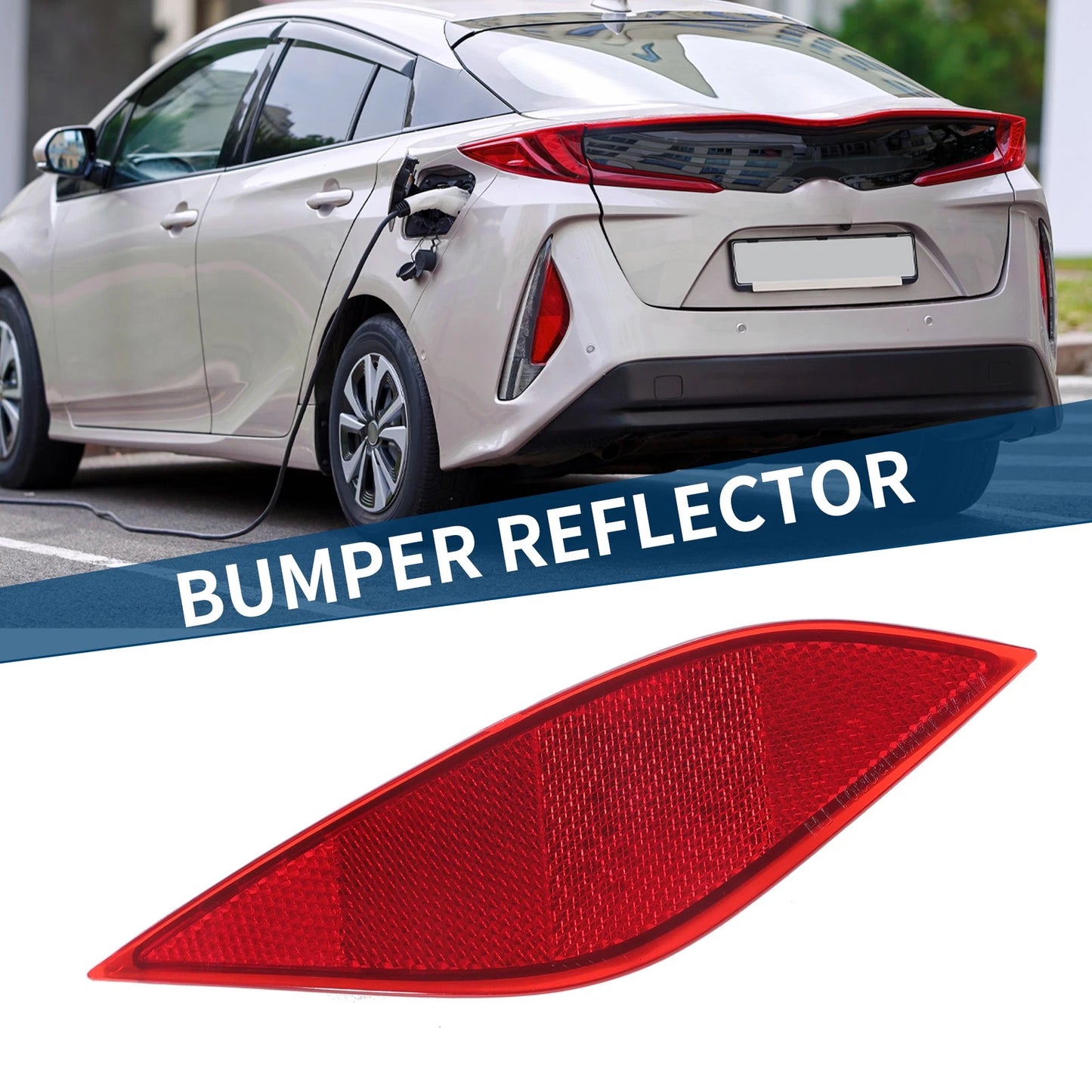 Rear Left Bumper Reflector for Toyota Prius (2019-2022) Red