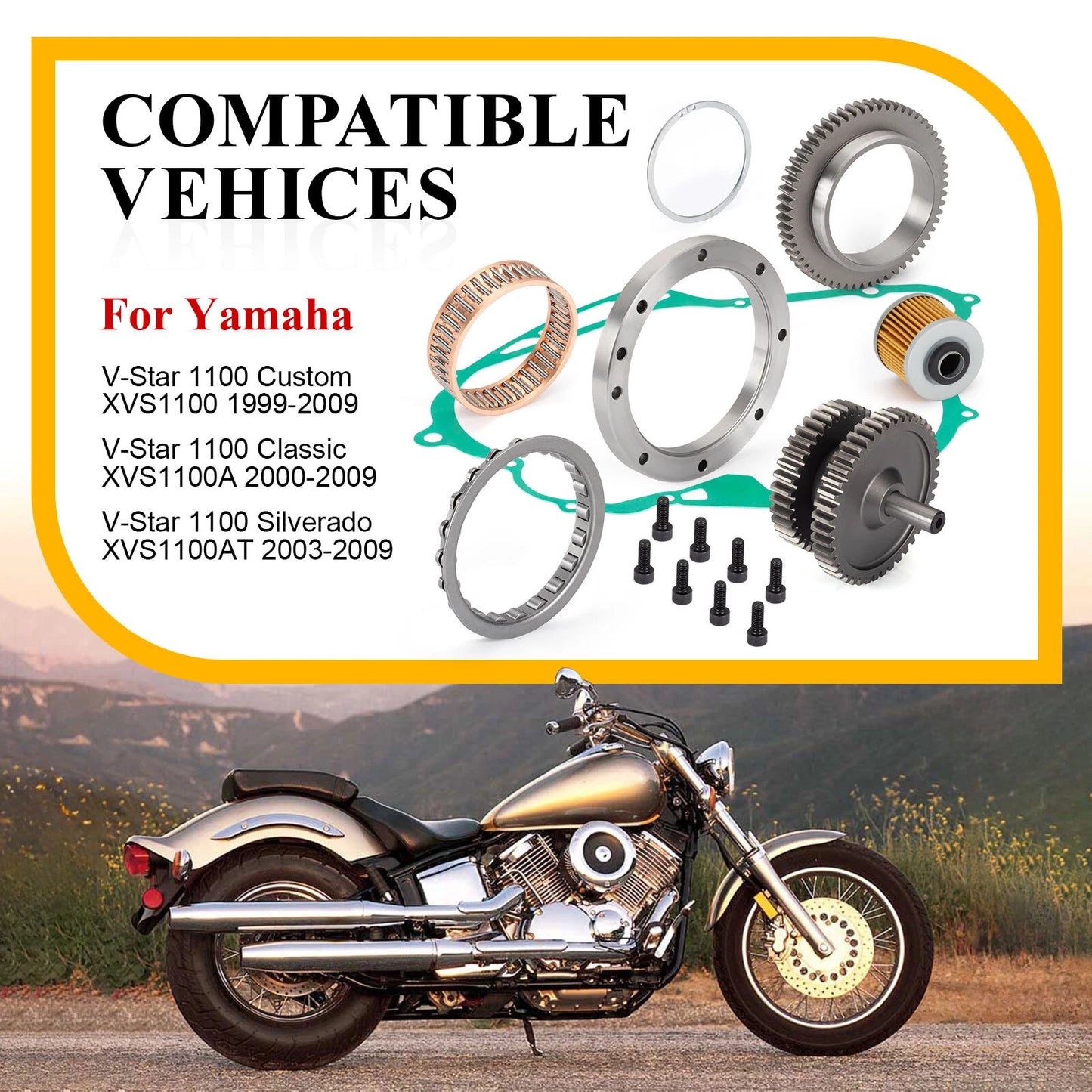 Starter Clutch Gear Kit for Yamaha XVS1100 (1999–2009)