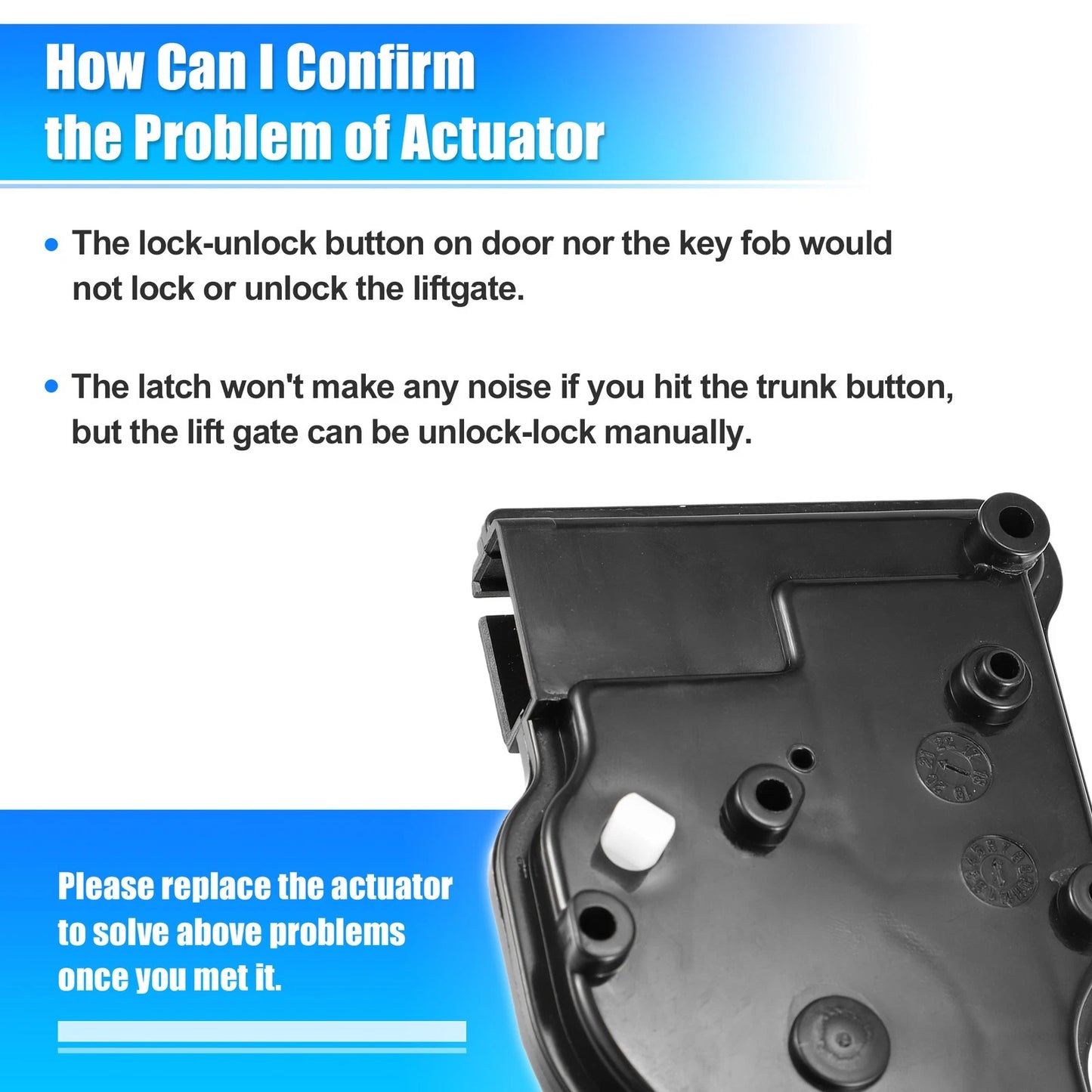 Tailgate Trunk Latch Lock Actuator for Dodge Chrysler Jeep