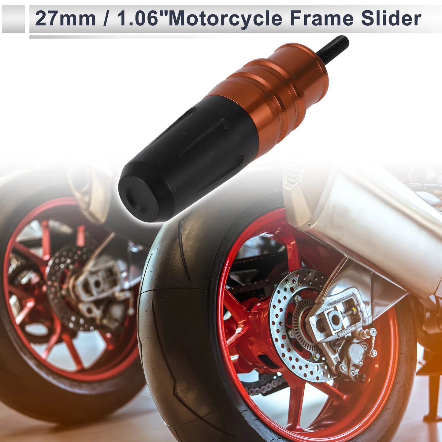 16mm Aluminum Alloy Motorcycle Slider Frame Bolt Nut 1x Orange for Motorcycle