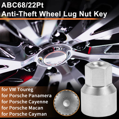 Wheel Lock Lug Nut Key Socket Removal Tool for VW Touareg
