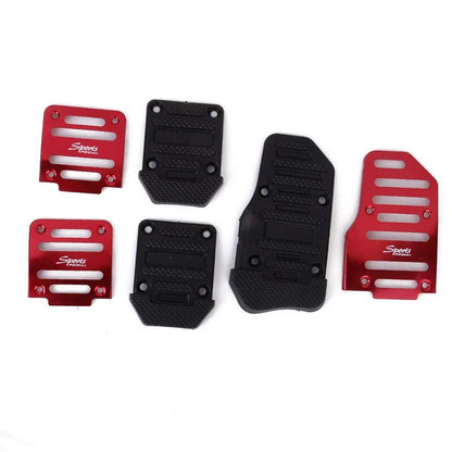 Red Non-Slip Gas Brake Foot Pedal Pad Cover for Car Accessories (3 pcs)