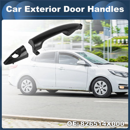 Front Left Door Handle for Kia Rio (2011) - Black, 1 Pcs