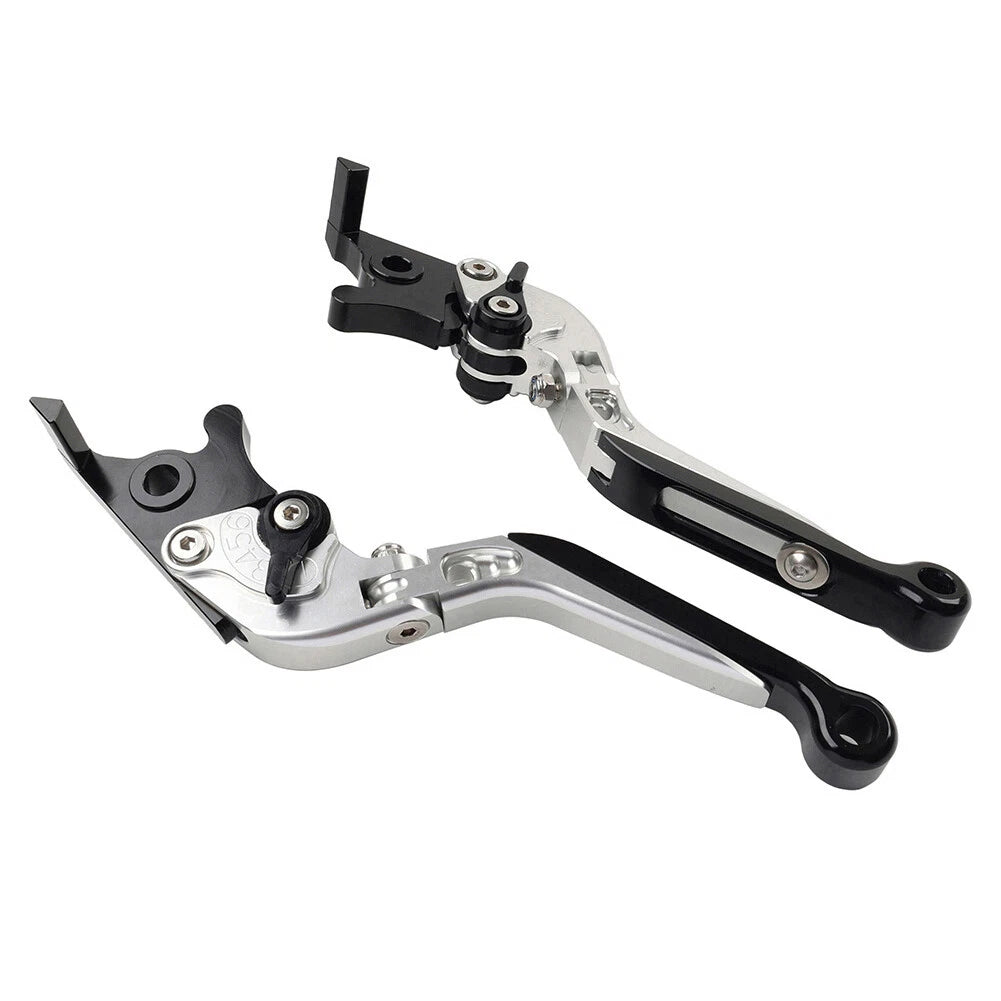 CNC Silver Extendable Brake Clutch Levers for Kawasaki ZX10R/RR/KRT/SE (16-20)