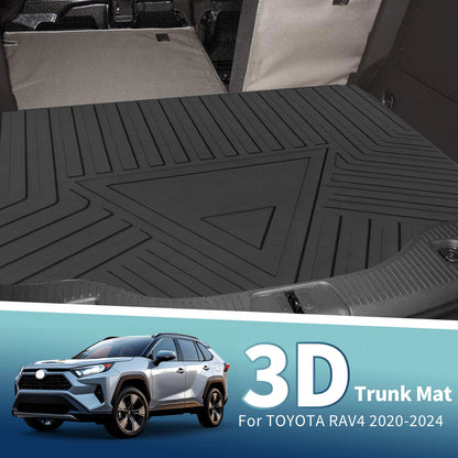 Flat Face Cargo Liner Rear Boot Mat for Toyota RAV4 (2020-2024) 1 x TPE