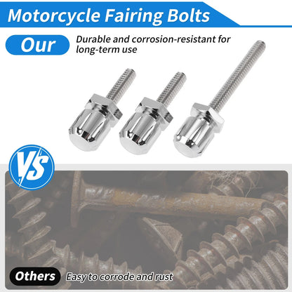 Windshield Bolts / Silver Tone for Harley Davidson Touring Street Glide (2014–2024)