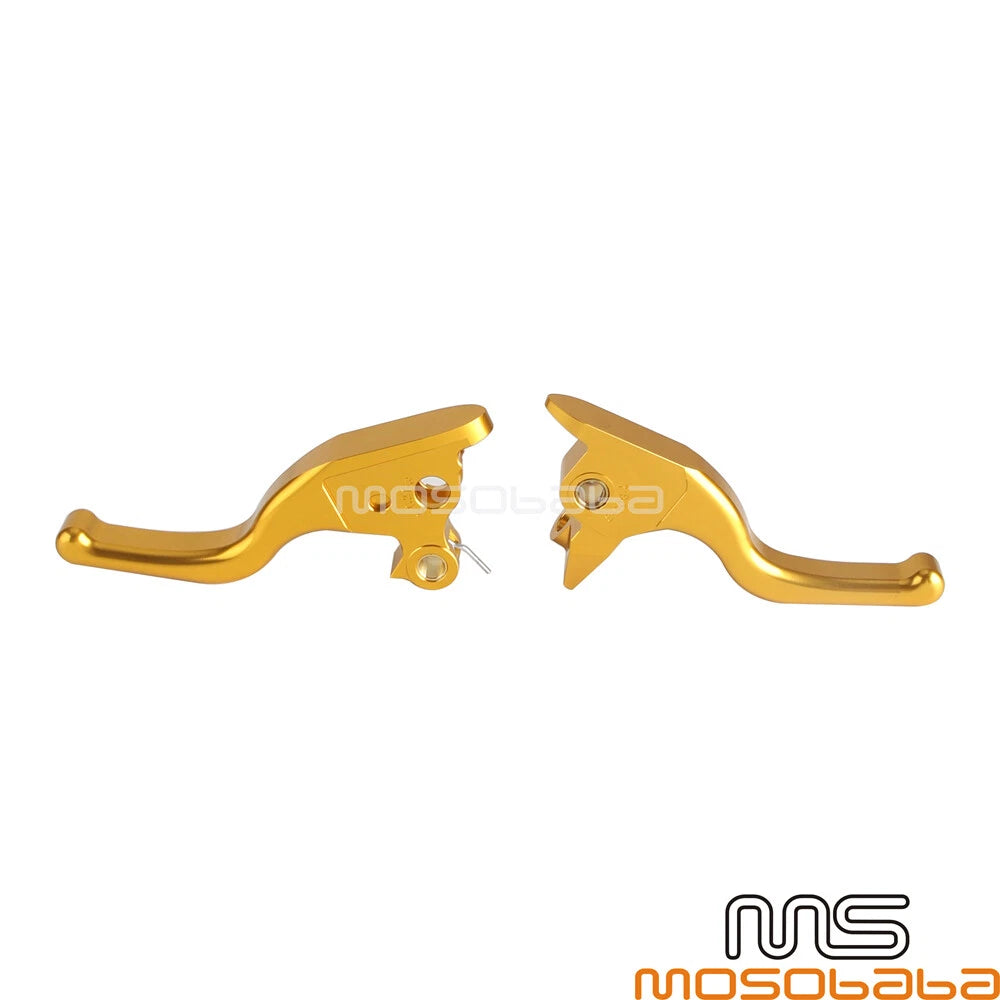 Gold Brake & Clutch Lever Kit for Harley Touring Road King Special (21-24)