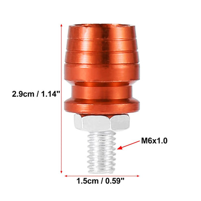10pcs Motorcycle License Plate Frame M6 Bolts Screws Orange for Motorcycle