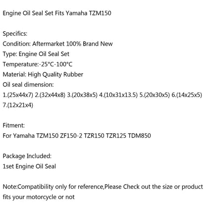 Shaft Seal for Yamaha TZM150, ZF150-2, TZR 150/125, TDM850 (1990-2005)