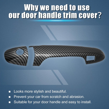 8 x Carbon Fiber Door Handle Covers for Toyota Tacoma (2016-2021) Black