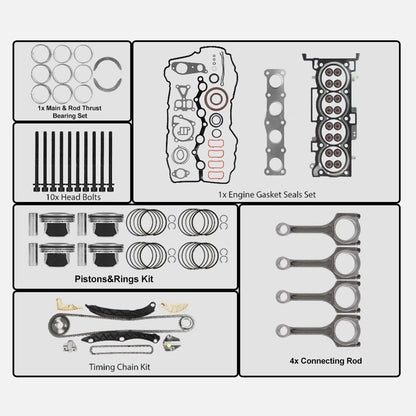 Engine Overhaul Rebuild Kit for Hyundai Sonata, Kia Forte 2.4L (2011-2019)