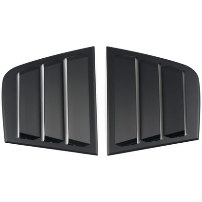 Rear Side Window Vent Louvers for Dodge Charger (2011-2021) Glossy Black