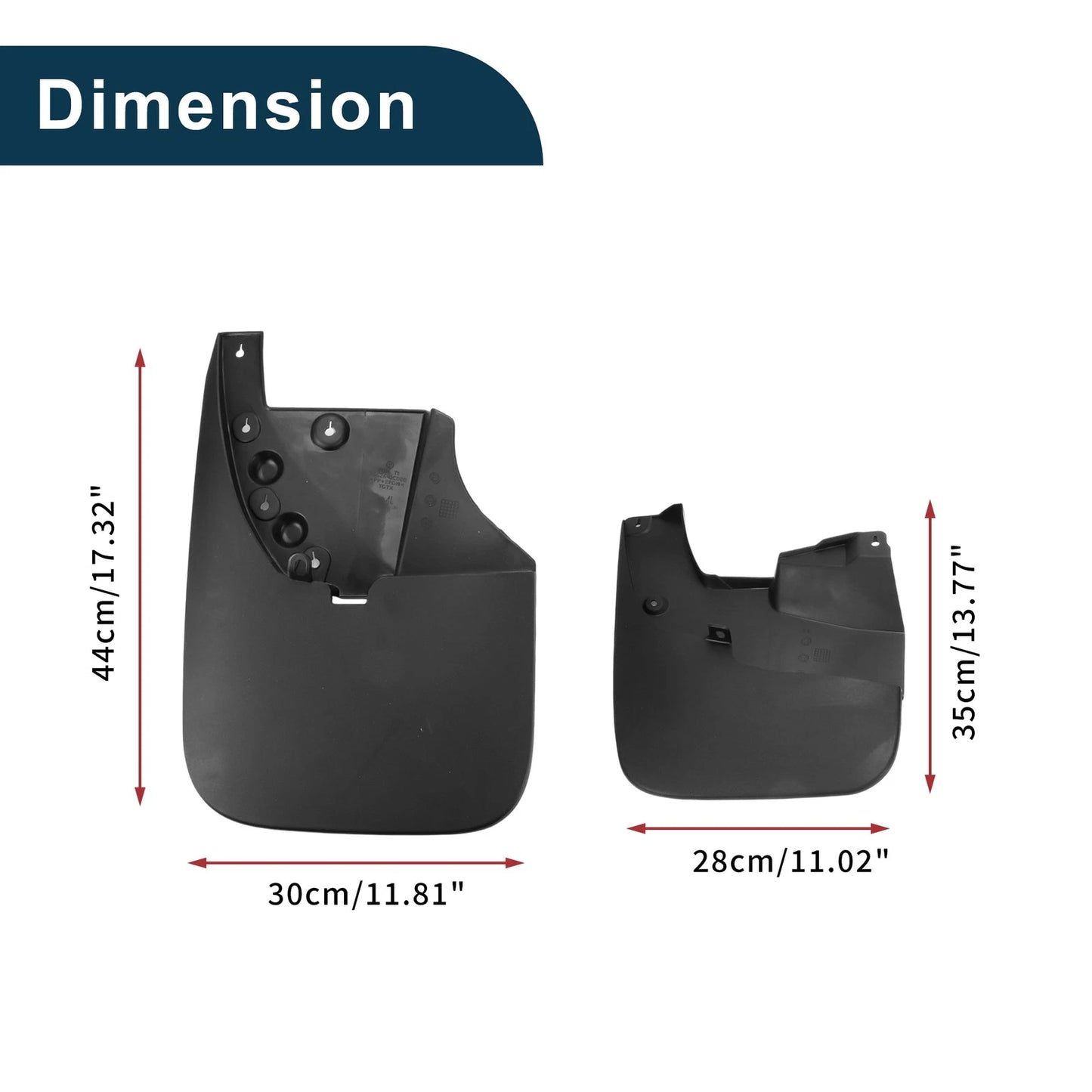 Mud Flaps Splash Guards 1 Set for Toyota Tundra (2010-2021)
