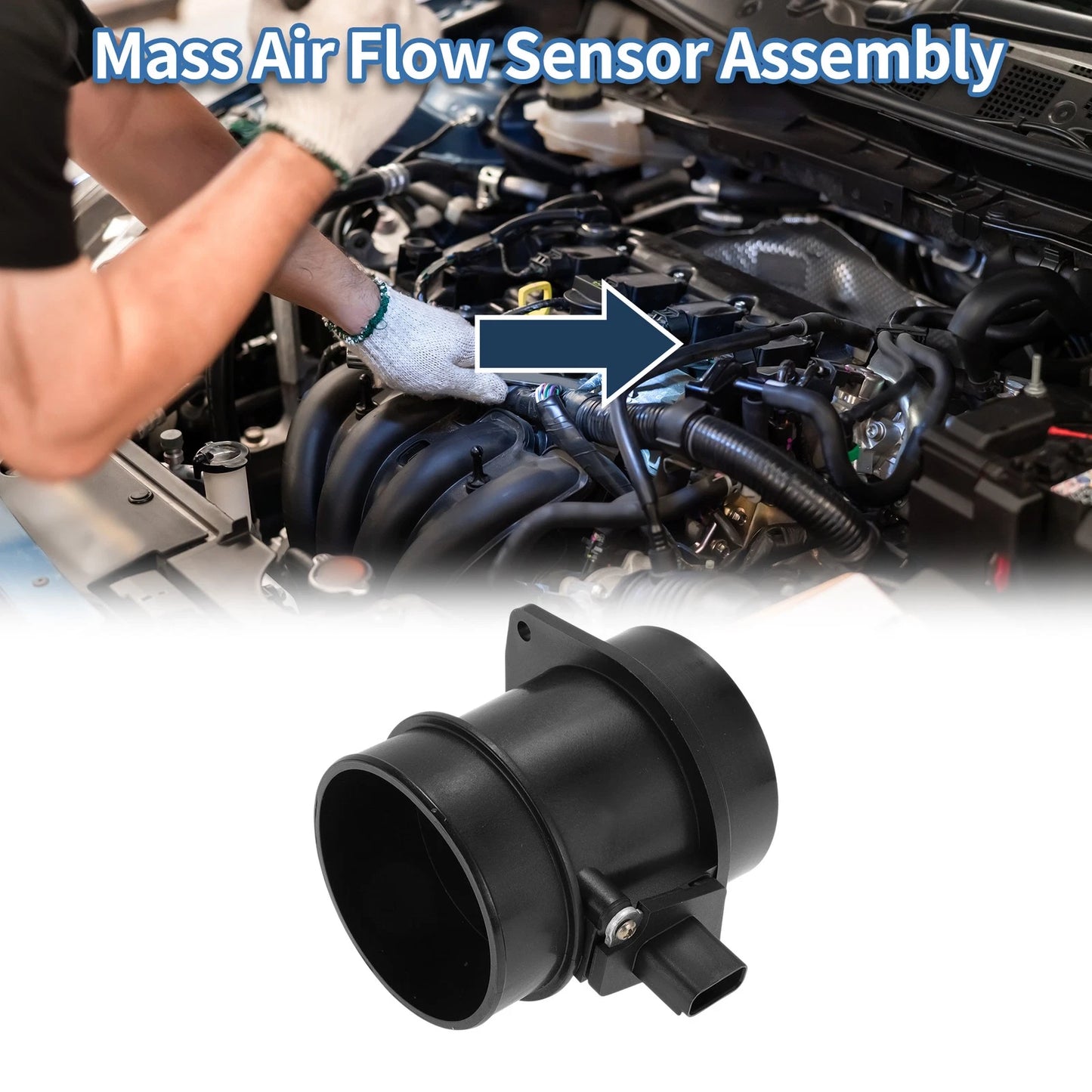 Mass Air Flow Sensor for Ford Focus (2000-2004) - Plastic Metal Assembly 1 x