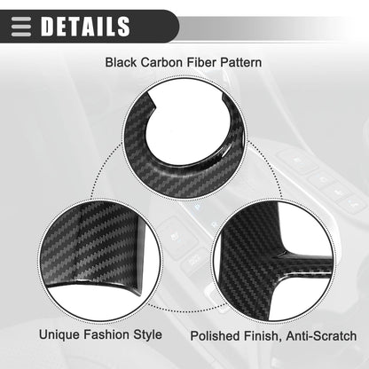 Carbon Fiber Central Control Gear Shift A/C Panel Trim for Dodge Charger (2015-2022)