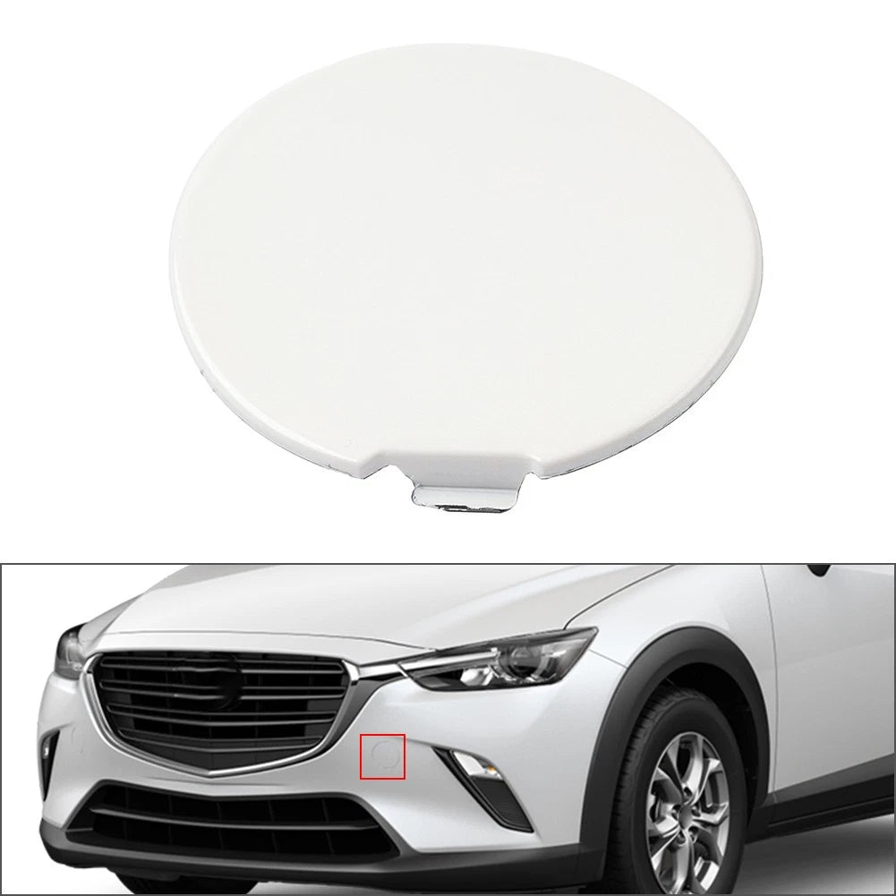White Front Left Towing Hook Eye Cover for Mazda CX-3 (2014-2023)