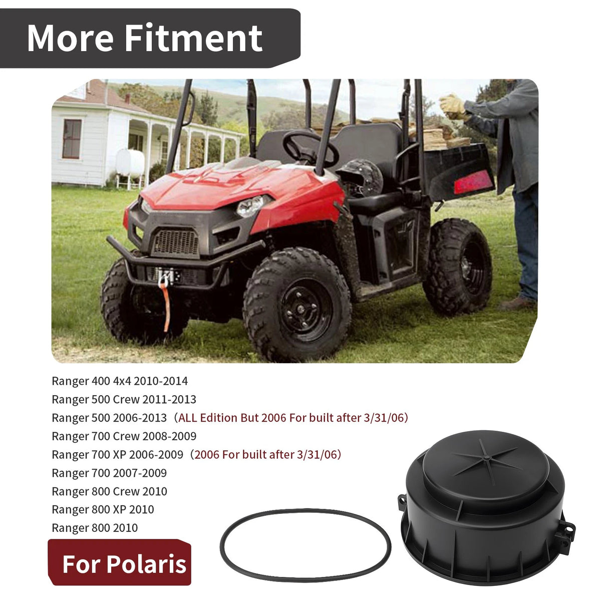Air Box Cover w/ Seal for Polaris Ranger 400/500/700/800 Crew XP