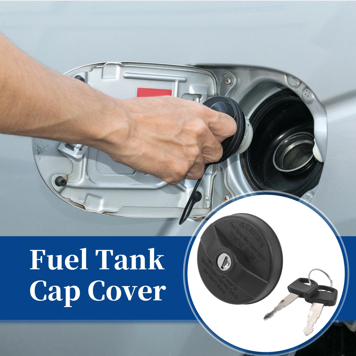 Locking Gas Cap Cover with Keys for Toyota Camry (1983-2023)