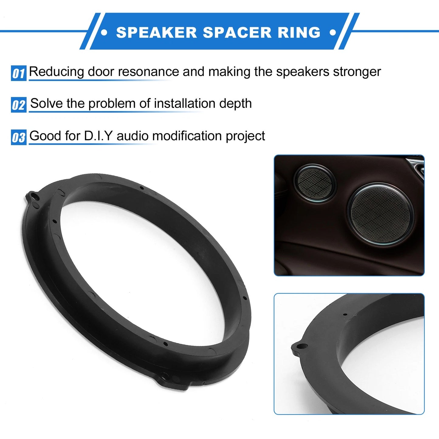 Speaker Spacer Ring for Ford Escape 6.5" Tweeter Speakers 2 x Set