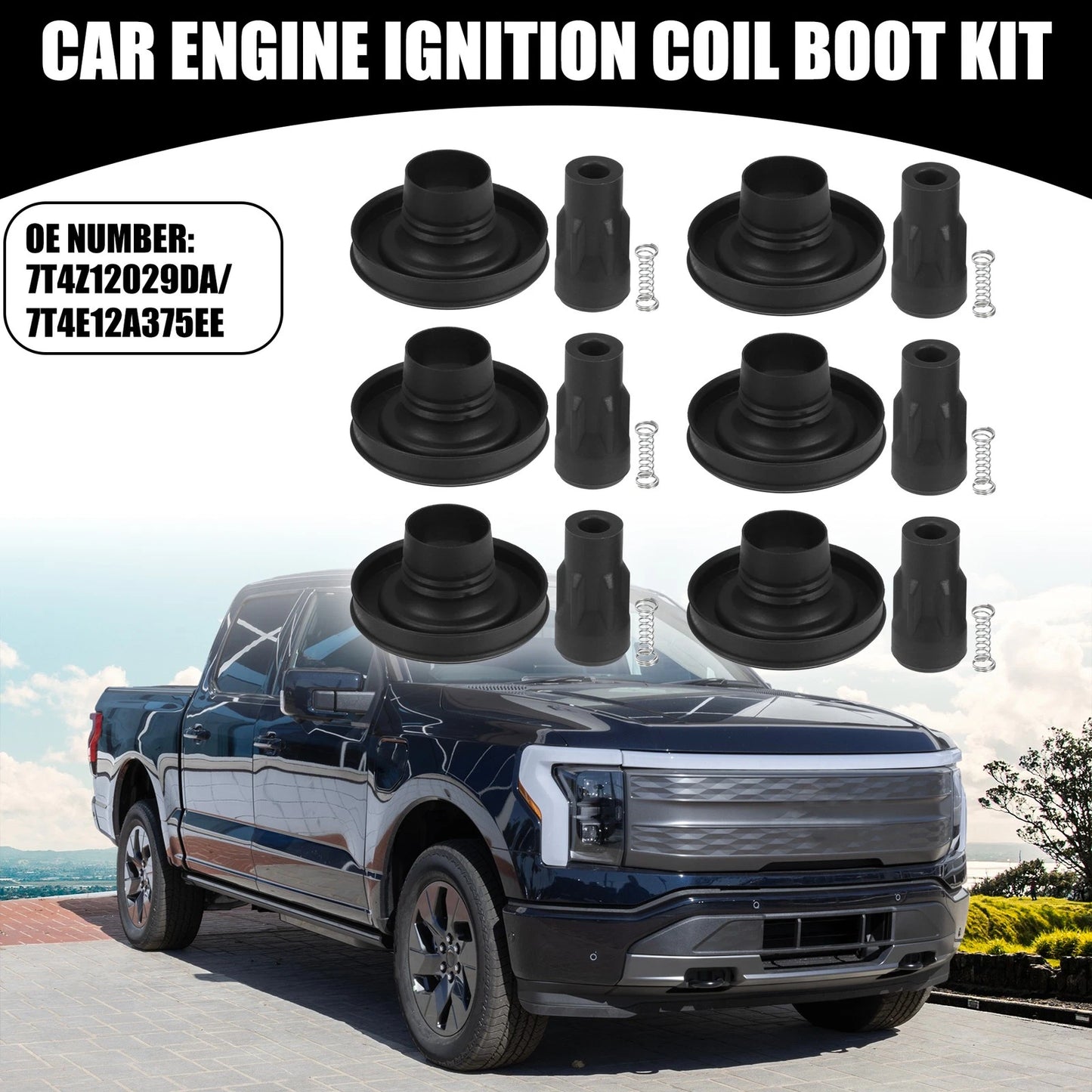 6 x Engine Ignition Coil Boot Kit for Ford F150 (2011-2016)
