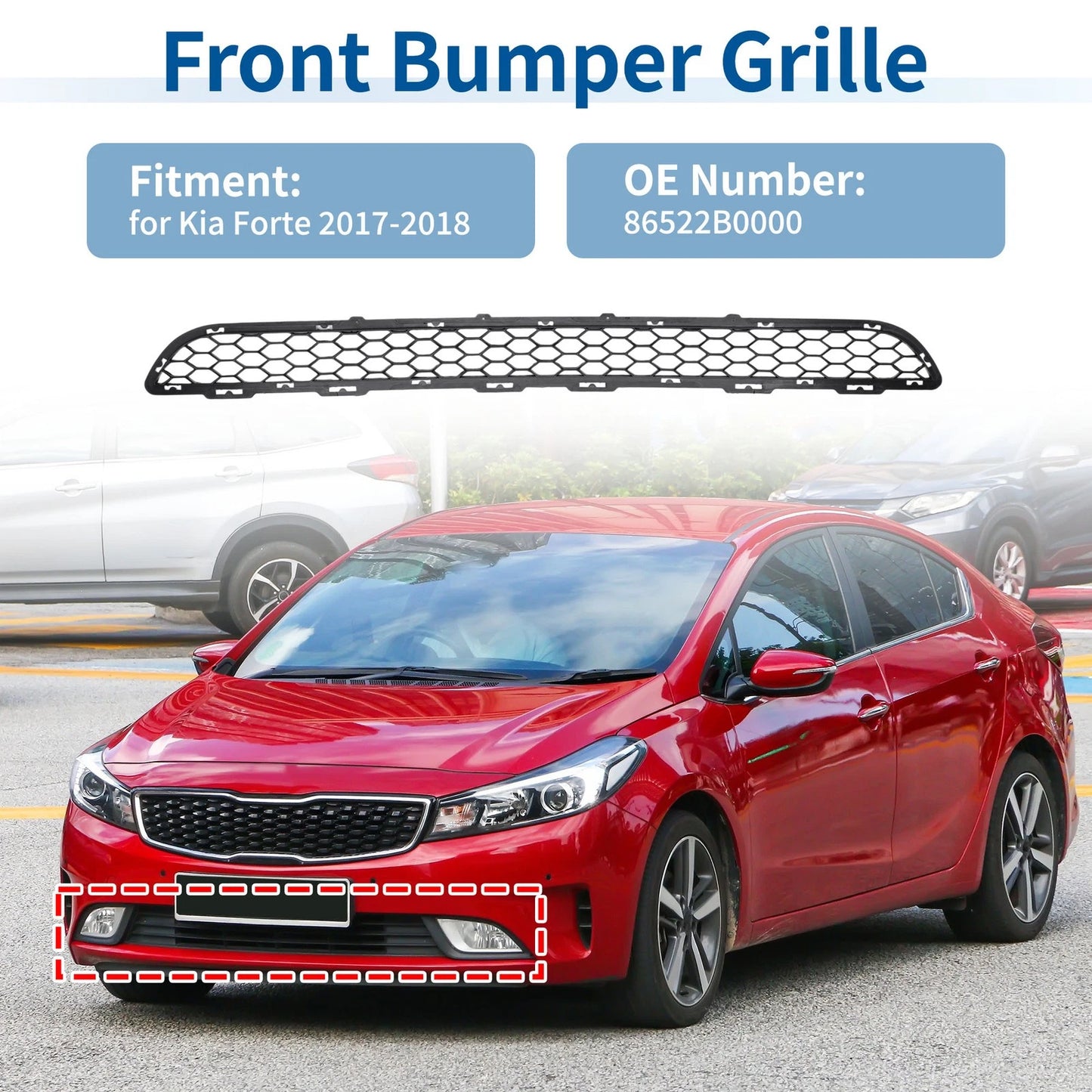 Lower Grille Bumper Cover for Kia Forte (2017-2018)