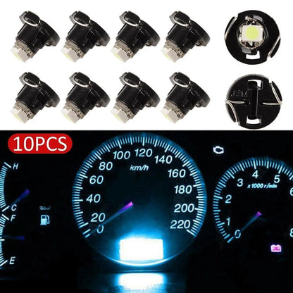 10 Pcs Ice Blue T3 Wedge LED-Cluster Instrument for DASH Climate Bulbs