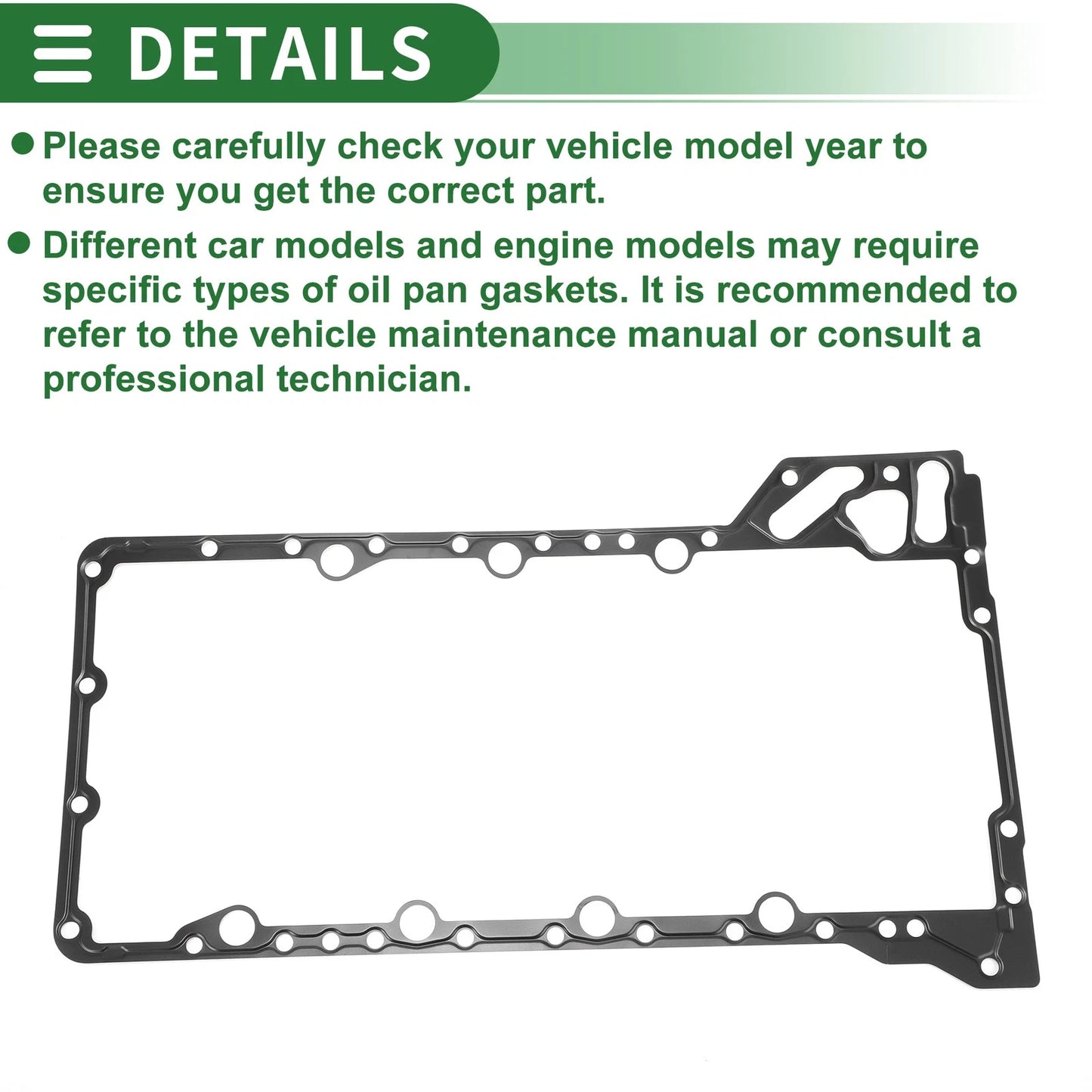 Oil Pan Gasket for BMW 550i and BMW 650i (2011-2016 and 2012-2018)